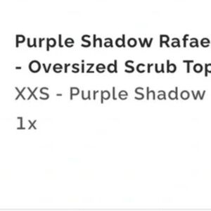 Rafaela purple scrub top only